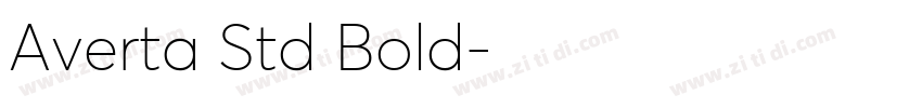 Averta Std Bold字体转换